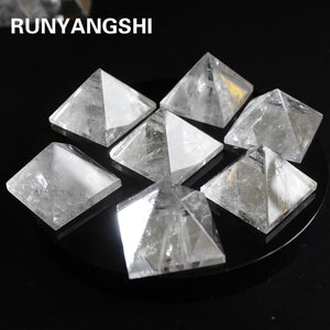 Natural Transparent Quartz Crystal Pyramid Clear Reiki Healing Natural white crystal Pyramid raw stone polishing BB03