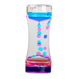 Liquid Motion Bubbler, Hourglass Liquid Bubbler, Timer For Sensory Play, Fidget Toy - Stress Management - Cool Desk Decor Halloween/Thanksgi