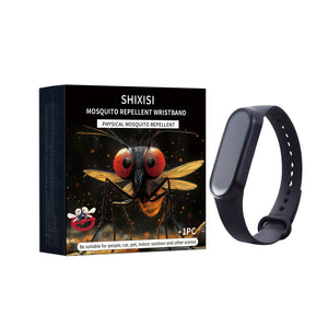 Black Electronic Mosquito Repellent Wristband – Comfortable Fit, Physical Insect Deterrent, Non-Toxic, Unisex Design for Fishing & Outdoor Activities, Includes 2 Button Batteries, Unisex Wristband | Stylish Bracelet | Modern Wearable | Physical