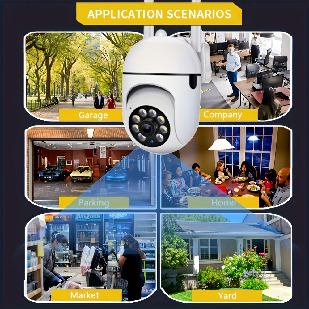 4pcs 1080p Wireless High-definition Intelligent Security Cameras - Reliable Wi Fi, Advanced Pan/tilt/zoom, Crystal Clear Color Night Vision,