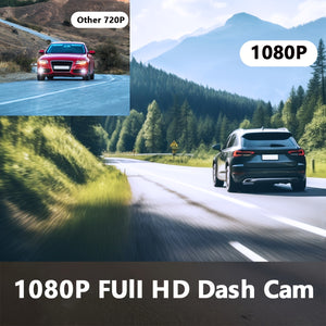 ZKCAMSPY HD 1080P Dash Cam with 170° Wide Angle, Night Vision, G-Sensor, Loop Recording, And Motion Detection for Cars
