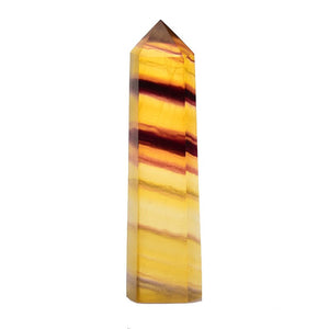 1PC natural yellow Fluorite Crystal Point mineral decoration healing Obelisk stick home decoration study decoration DIY gift