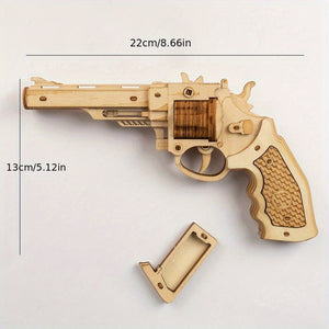 Automatic Rifle AK-47 Toy 3D Wooden Assembly Gun Double Firing Modes Funny DIY Toys For Adults Justice Guar