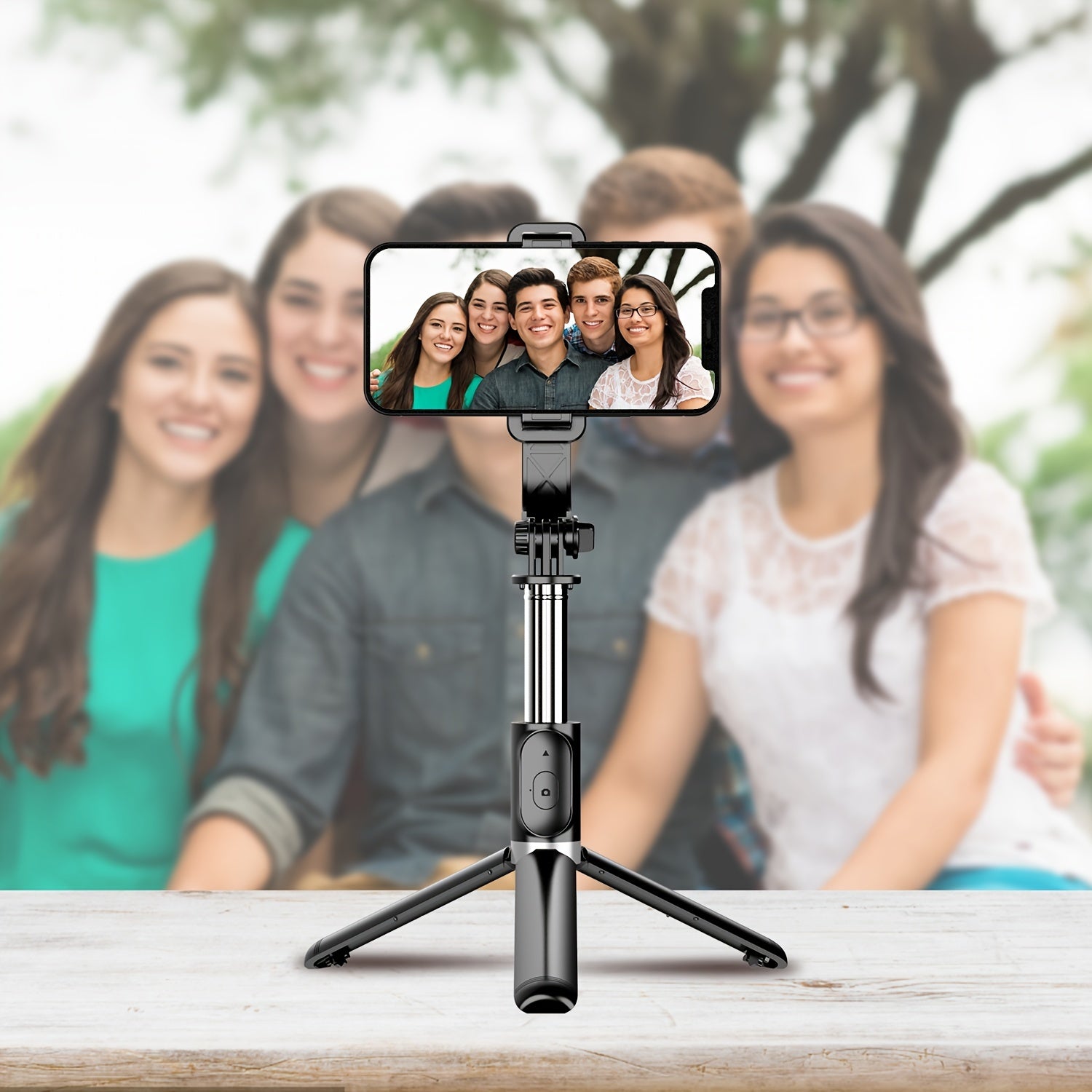 40" Extendable Cell Phone Selfie Stick, Smartphone Tripod Stand With Wireless Remote, 360° Rotation For IPhone/Samsung/Android Smartphones