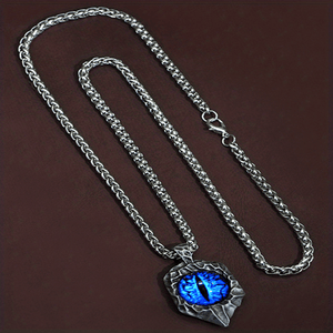 New Nordic High Quality Blue Eye Skull Necklace Men's And Women's Accessories Fashion Necklace