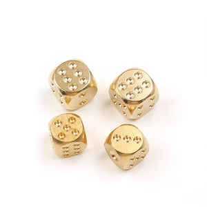 Upgrade Your Bar Games With These 6-Sided Brass & Copper Dice! Halloween/Thanksgiving Day/Christmas Gift