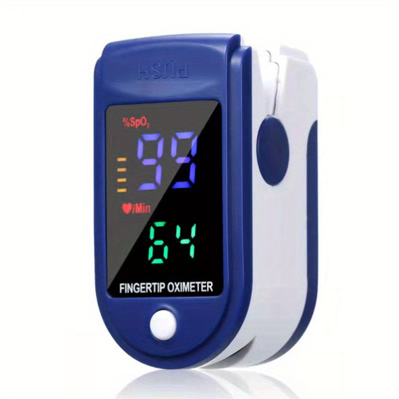 Fingertip Pulse Oximeter, Blood Oxygen Saturation Monitor (SpO2) With Pulse Rate Measurements And Pulse Bar Graph, Portable Digital Reading