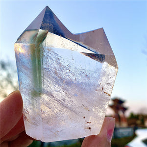 240g Beautiful Soulmate RARE Twin Points With Garden Quartz Natural Reiki Crystal