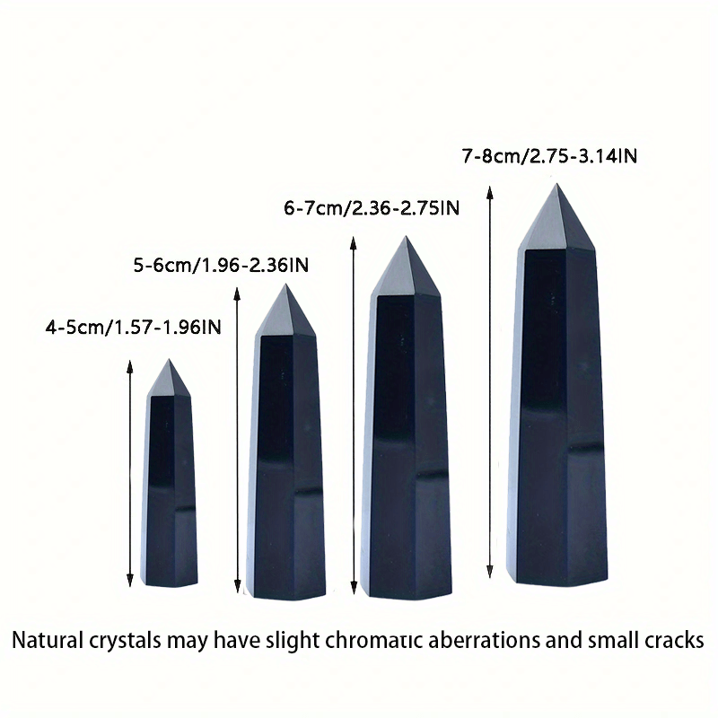 1pc Natural Obsidian Obelisk, Dragon Crystal , Natural Quartz Home Decor, Reiki Polished Point Stone Decoration Crafts