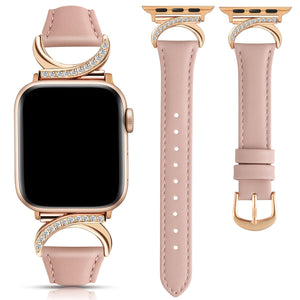 [Golden Buckle Apple Watch Strap] Apple Watch Strap - Ultra-thin Delicate C-shaped Golden Buckle Strap Replacement for IWatch Series 10 9 Ultra SE 8 7 6 5 4 3 2 1 (41mm 40mm 38mm 42mm 44mm 45mm 46mm 49mm)