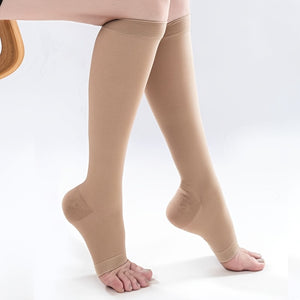 Second Level Compression Socks with Open Toe, Calf Slimming Tights, Plus Size S-5XL, Sports and Travel Care Socks for Long Standing