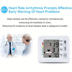 Compact Digital Wrist Blood Pressure Monitor - One-Touch, Irregular Heartbeat Indicator, Battery-Free Operation