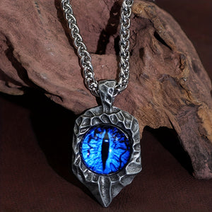 New Nordic High Quality Blue Eye Skull Necklace Men's And Women's Accessories Fashion Necklace