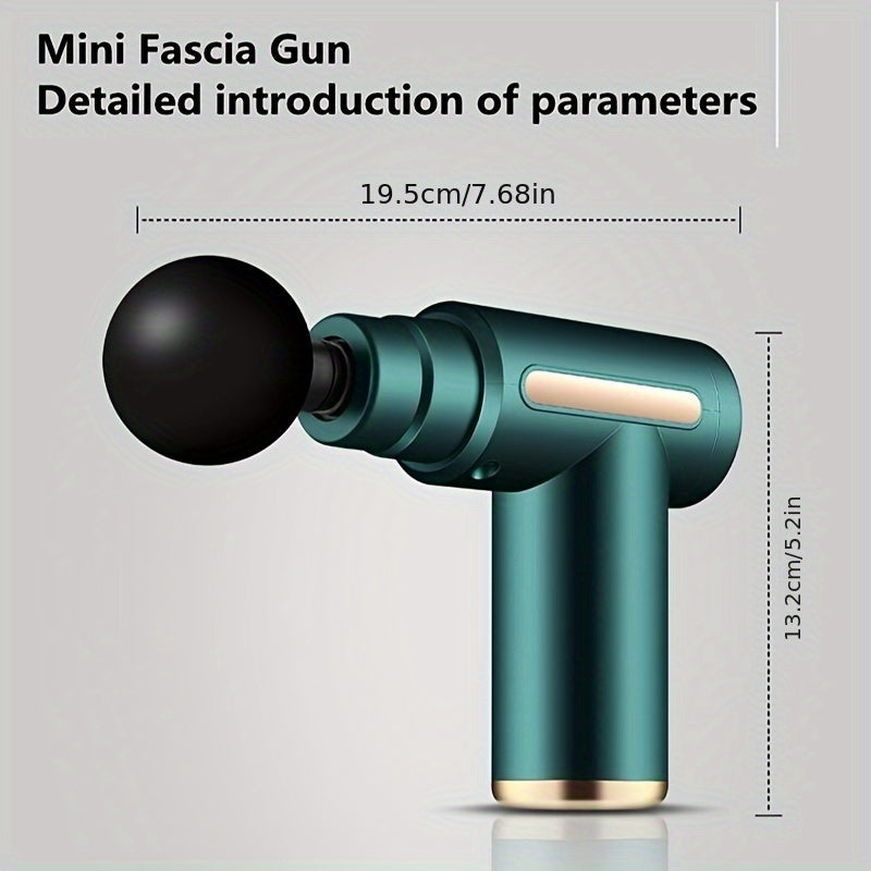 Mini Portable Muscle Relaxation Neck Massager with Rechargeable Lithium Battery - Professional-Grade Fascial Gun for Whole Body Massage, USB Charged, Compact Design, Ergonomic Grip, Alcohol-Free, Massage Device|Compact Design|Ergonomic Grip, Neck Massager