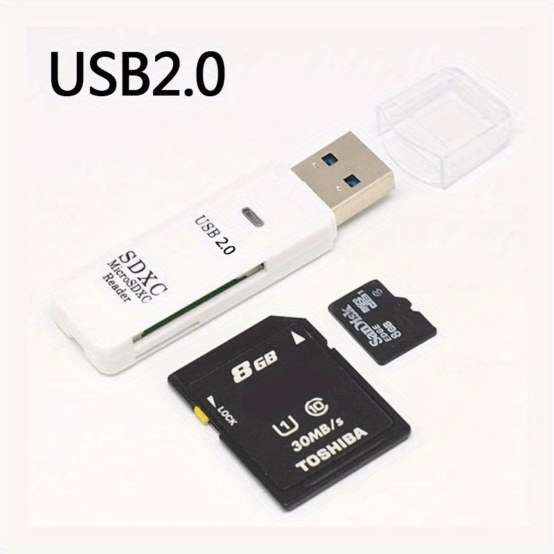 USB3.0, 2.0 Micro SD Card Reader, 5Gbps 2-in-1 SD Card Reader To USB Adapter, Suitable For SDXC, SDHC, MMC, RS-MMC, Micro SDXC, Wansurs Memo