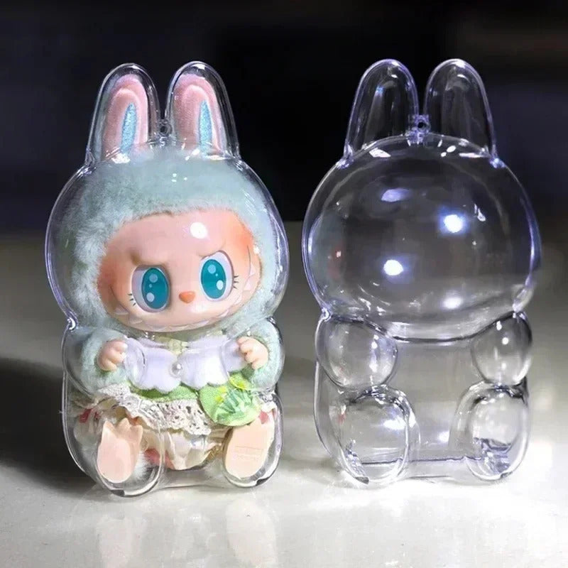 LABUBU Clear Macaron Case, Dust Case, Popmart Bubble Mart Doll Accessories, Doll Accessories, Christmas and New Year Gifts