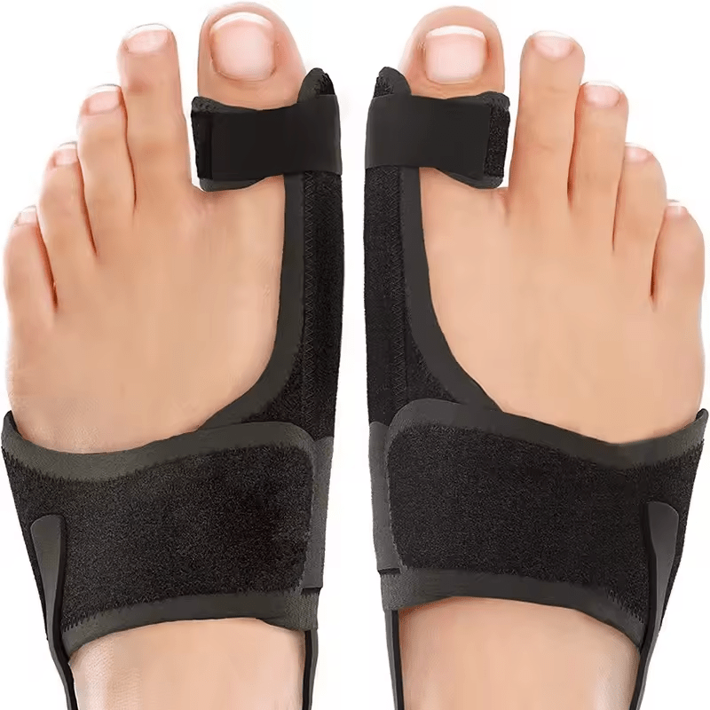 Bunion Corrector For Women Men Big Toe 1 Pair, Adjustable Bunion Splint With 2 Angle Bar, Toe Straightener With Double Non-slip Strap For Day Night Support