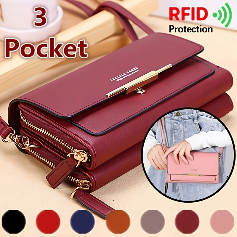 Roulens Small Crossbody Shoulder Bag For Women,Cellphone Bags Card Holder Wallet Purse And Handbags