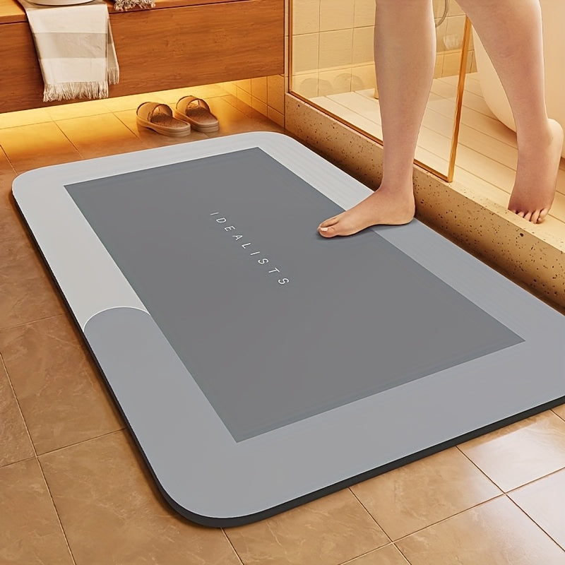 Super Absorbent Diatom Mud Bathroom Mat - Quick-Drying, Non-Slip Water-Absorbing Floor Mat, Soft And Comfortable, Suitable for Bathrooms, Showers, Laundry Rooms, Bedrooms, Living Rooms, Door Mats, Kitchen Mats, Machine Washable, Hand Washable.
