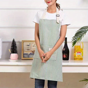 Wholesale Cotton Linen Apron with Stripes, One Pack