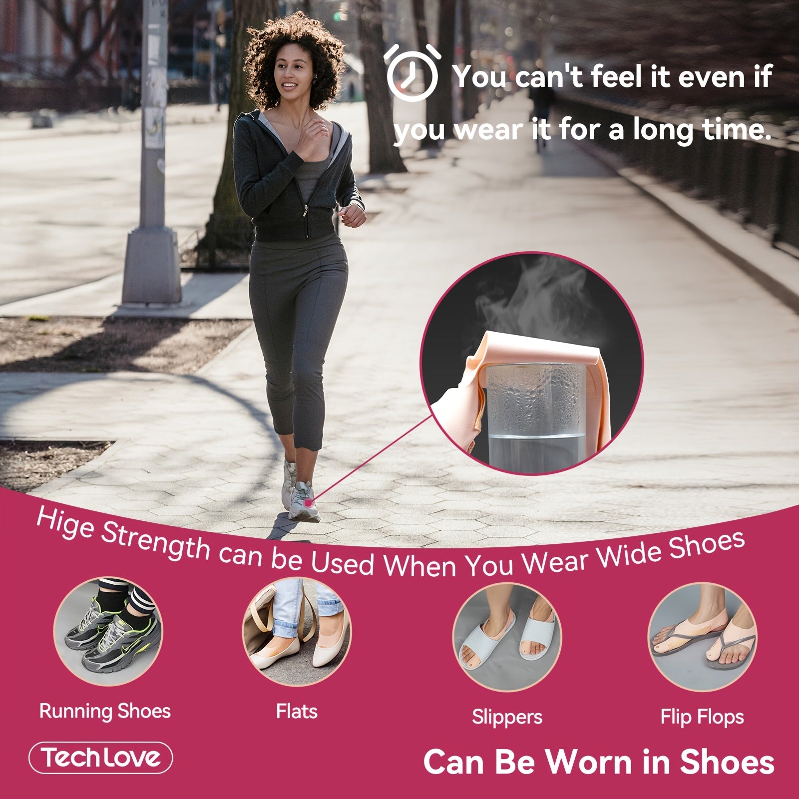 Breathable Fabric Toe Separator & Support Wrap for Day and Night Use – Ideal for Running,, and Foot – Easy to Wear, Durable, Beige with Blue Accents, Foot Comfort Support | Supportive Footwear | Breathable Fabric Wrap, Foot Care