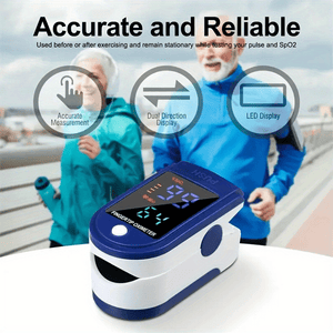 Fingertip Pulse Oximeter, Blood Oxygen Saturation Monitor (SpO2) With Pulse Rate Measurements And Pulse Bar Graph, Portable Digital Reading