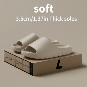 Unisex Soft Slippers, Comfortable Indoor/Outdoor Slide Sandals, Non-slip Textured Design, Stylish Footwear