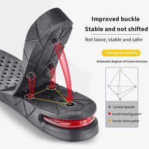 Boost Your Height Instantly with 1pc Invisible Height Increasing Insole - Adjustable Shoe Heel Insole With Air Cushion For Variable Taller S