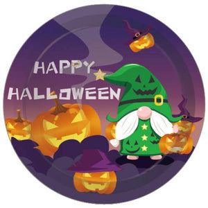 Halloween Dwarf Faceless Paper Plates Party Plates Napkins Tableware 68PCS Set US Local Shipping