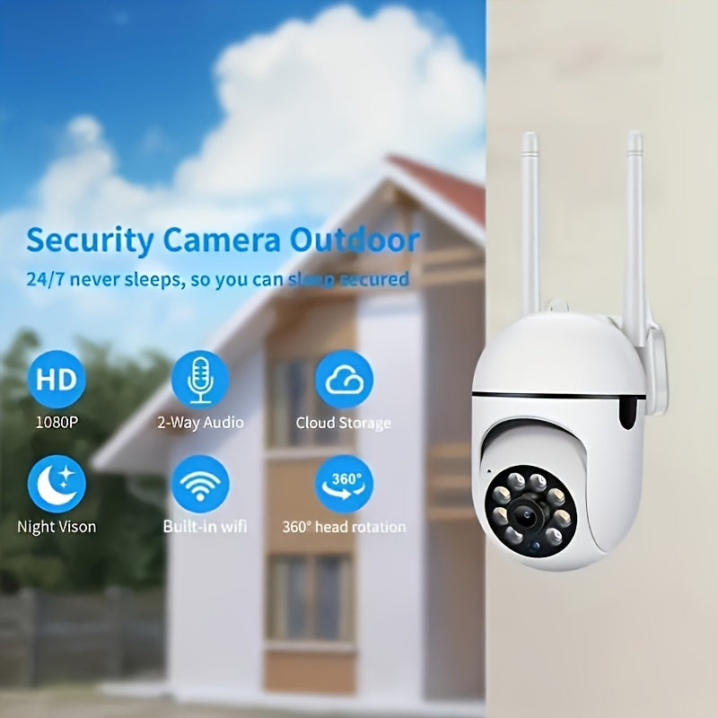 4pcs 1080p Wireless High-definition Intelligent Security Cameras - Reliable Wi Fi, Advanced Pan/tilt/zoom, Crystal Clear Color Night Vision,