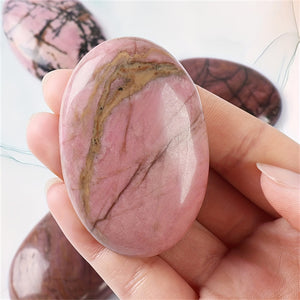 Natural Crystal Various Oval Palm Stones,Used For Alleviating Anxiety Pocket Massage Worry Stone,Natural Polishing Energy Stone Crystal Decor