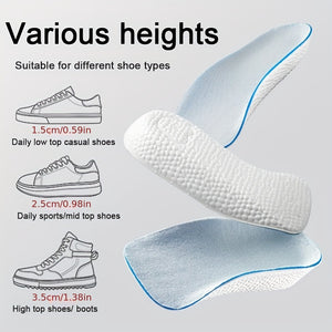RooRuns 1 pair Boost Your Height with These Arch Support Inner Heightening Insoles - Breathable Sports Shock-absorbing Half Cushion!