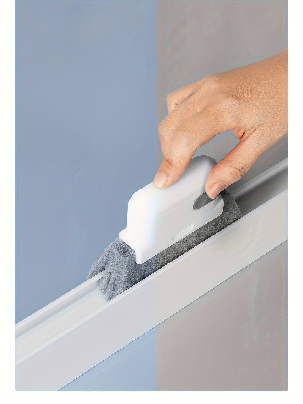 Effortless Cleaning Companion: Easy-Clean Brush for Window Rails, Small Gaps & Countertops - Universal Design, Sparkling Results