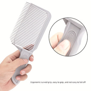 1pc Barber Fade Comb Hair Cutting Comb Curved Flat Top Comb Professional Hair Clipper Comb For Barber Salon Uses