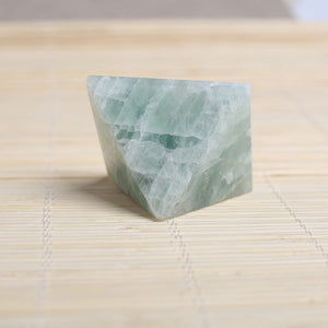 Pyramid-Finest Big Green Fluorite  Crystal Gemstone 1.97\ Carved Pyramidal Crystal Healing Crafts