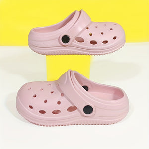 Kids' All-Season Breathable EVA Clogs - Lightweight, Anti-Slip with Geometric Design, Perfect for Indoor/Outdoor Play