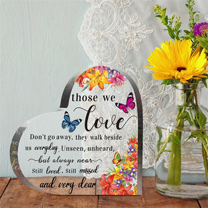 1pack, Sympathy Gifts, Memorial Bereavement Gifts, Acrylic Heart Condolence Gifts, Loss Of Loved One, Loss Of Father, Loss Of Mother Remembrance Gifts (Butterfly Style, 4 X 4 X 0.4 Inch)