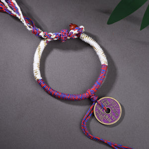 Hand Made Cord   Bracelets with Coin Charms For Protection&Health&Wealth& Career