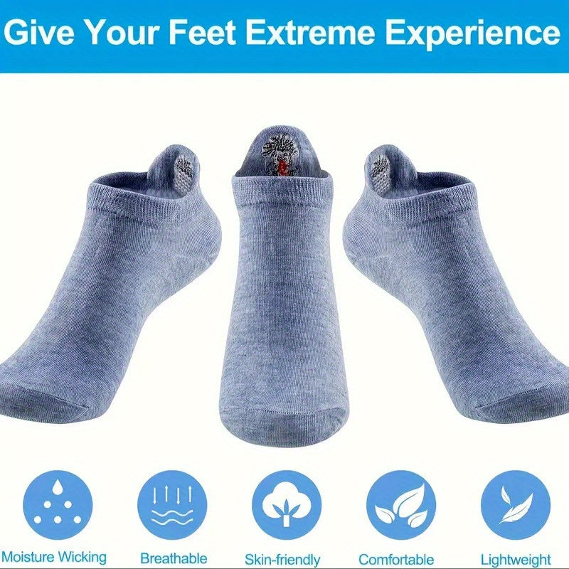 10 Pairs Of Fashionable And Simple Pure Cotton Socks Set - Cloud-like Soft And Breathable In All Seasons, High Elasticity And No Foot Tightness, Unisex Non-slip Design, Considerate Storage, Must-have for Home Sports