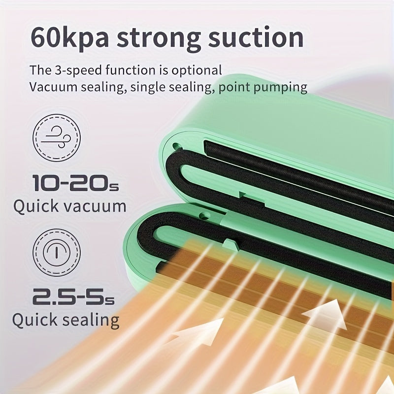 Fully automatic vacuum sealing machine - one click operation, capable of rapid sealingpreservation, space saving, multi-functional snacks, m