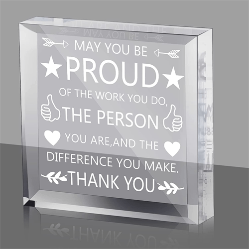 1pc, Acrylic Thank You Gift for Colleagues and Employees - Show Your Appreciation with a Unique and Gift