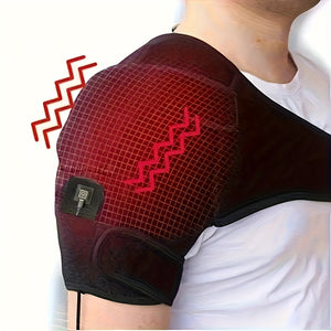 USB Powered Heating Shoulder Wrap with Adjustable Temperature - Unisex Portable Heat Pad