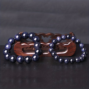 1pc Romantic Blue Sandstone Starry Sky Couple Bracelet