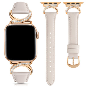[Golden Buckle Apple Watch Strap] Apple Watch Strap - Ultra-thin Delicate C-shaped Golden Buckle Strap Replacement for IWatch Series 10 9 Ultra SE 8 7 6 5 4 3 2 1 (41mm 40mm 38mm 42mm 44mm 45mm 46mm 49mm)