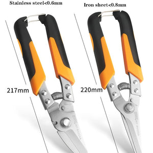 Professional Industrial Shears: JRF Stainless Steel Scissors Tin Snips For Metal Sheet & PVC Pipe Cutting