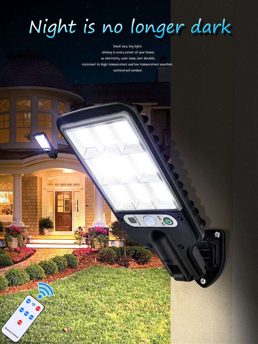 Solar LED Garden Light 2200W: Motion-Sensing, Waterproof, with Remote Control and Easy Installation