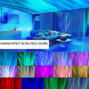 1pc LED Star Projector Ocean Wave And Nebula Night Light Room Rotating Star Projector Light Bedroom Romantic Decor Party Decor.