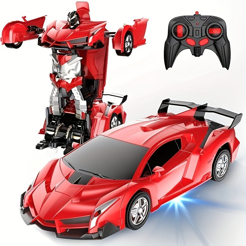 [Transforming Remote Control Car] 1:18 Scale Transforming Remote Control Car Robot - 360°Rotating Drifting, One-Button Deformation - Christmas Gift, Birthday Gift, Halloween Gift