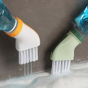 1pc Dead Corner Crevice Brush, Wet And Dry Use, Can Be Connected To Mineral Water Bottle, Household Multi-scene & Multi-functional Cleaning