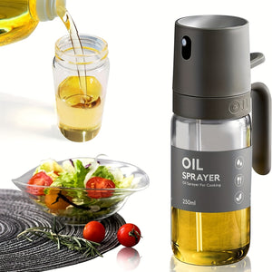 Versatile 8.5oz BPA-Free Glass Oil Sprayer – Perfect for Air Frying, Salads & BBQ; Easy to Clean